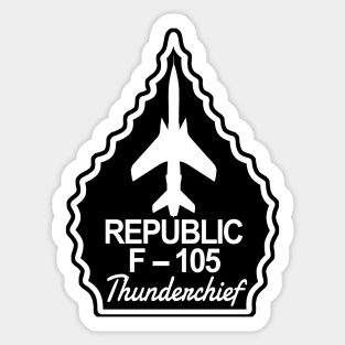 F-105 Arrowhead (Black) Sticker